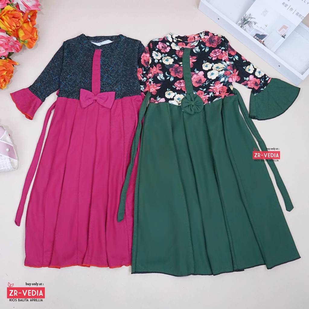 Gamis Farissa 4-6 Tahun / Baju Ngaji Anak Cewek Muslimah Long Dres Girl Panjang Syar'i