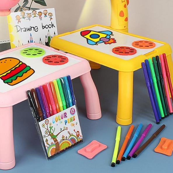 ✤ KUKE Meja Gambar Proyektor anak/Meja Belajar gambar Anak ◊