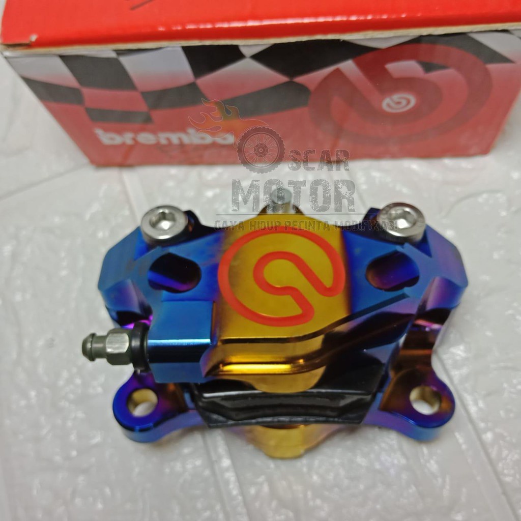 Kaliper 2 Piston Full CNC Caliper Cakram 2P Universal Palababi 2 P Motor Beat Vario Scoopy Mio motor