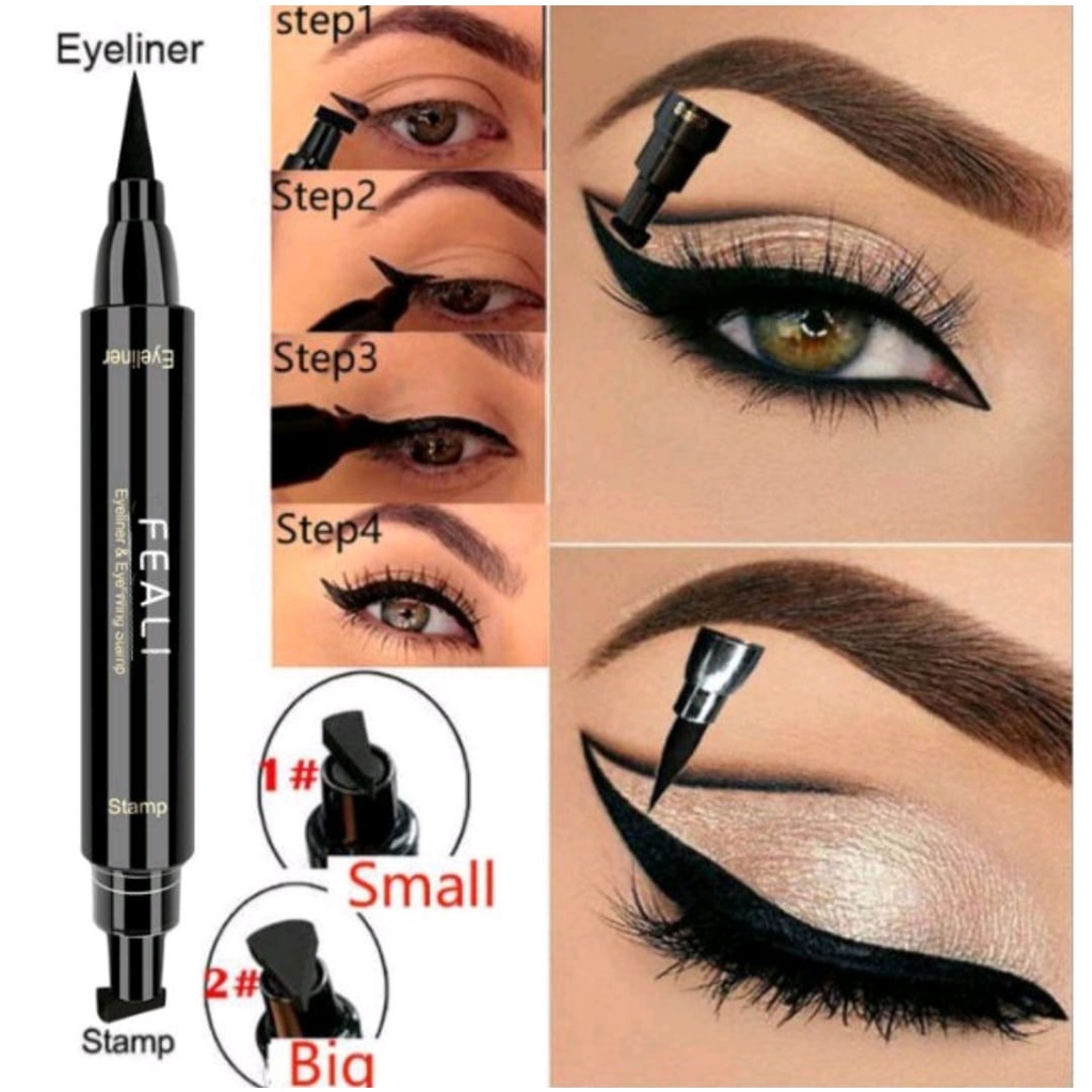 FEALI Eyeliner Stamp 2in1 Waterproof Liquid Duo Eyeliner Wing With Stamp