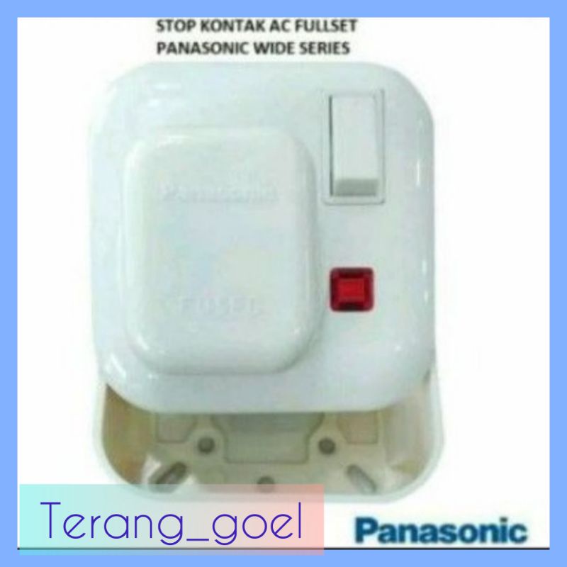 Stop Kontak Ac Panasonic Set Komplit / Stop kontak Ac Set Komplit Panasonic WBJ 1214W - K