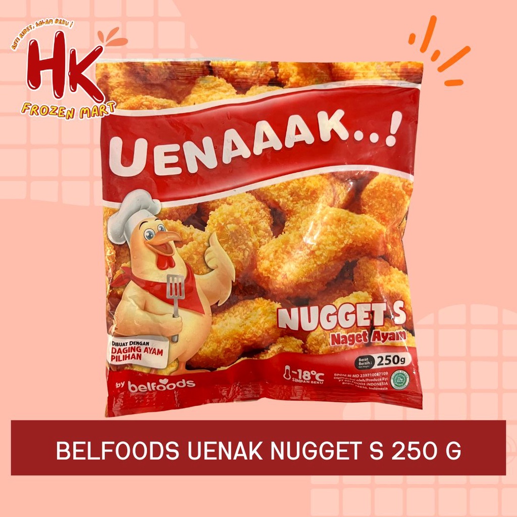 Jual Belfoods Uenaaak Chicken Nugget S Gr Nugget Ayam Kanzler Uenak Hk Frozen Mart Shopee