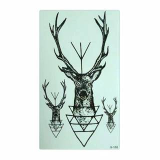  Gambar  rusa  geometri temporary tattoo tato  temporer 