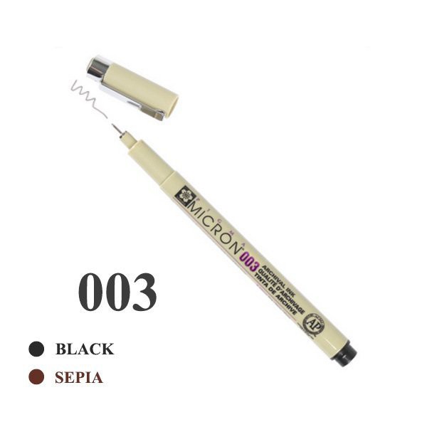 

Terbaru SAKURA PIGMA MICRON 003 / MICRON 0.03 / MIKRON PEN BLACK Murah