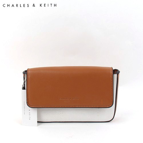 TAS SELEMPANG WANITA CHARLES & KEITH CLUTCH CNK-6012 KHAKI ORIGINAL IMPORT BATAM TERMURAH