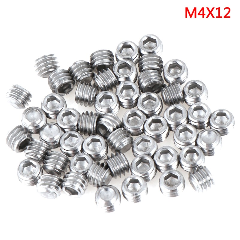 50Pcs Set Soket Sekrup Heksagonal Bahan Stainless Steel M3 M4 2-35mm