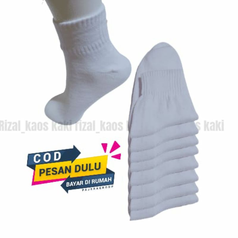 (12 pcs) KAOS KAKI SPORT PENDEK POLOS KAOS KAKI OLAH RAGA KAOS KAKI MATA KAKI POLOS