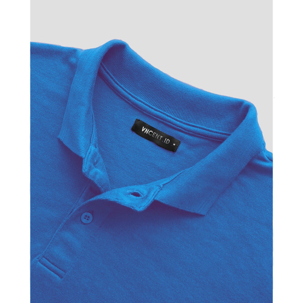 VncentID Kaos Polo Shirt Pria warna BIRU MUDA