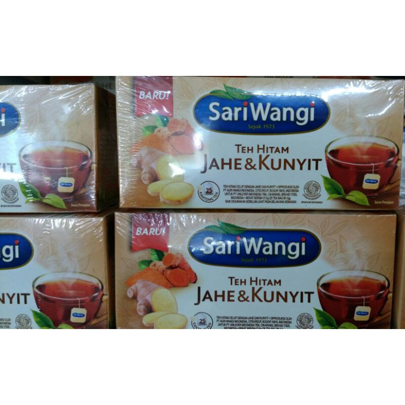 

SARIWANGI JAHE KUNYIT 25 KANTONG / TEH SARIWANGI / TEH CELUP SARIWANGI / JAHE KUNYIT / TERBARU