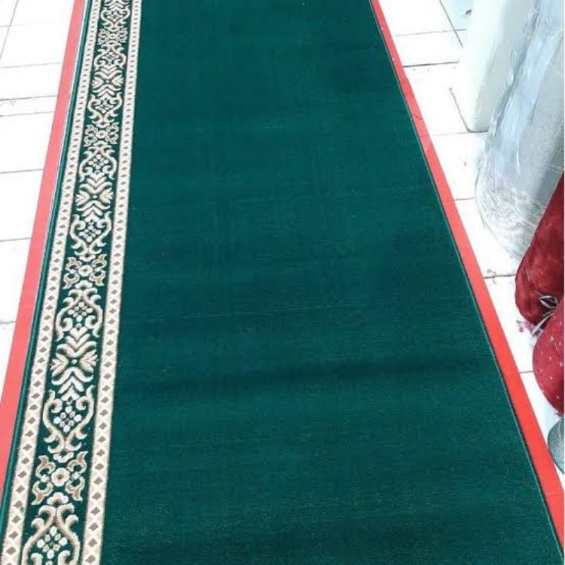 karpet sajadah masjid musholla Almira Al mira tebal halus lembut 120 cm roll custom meteran polos bi