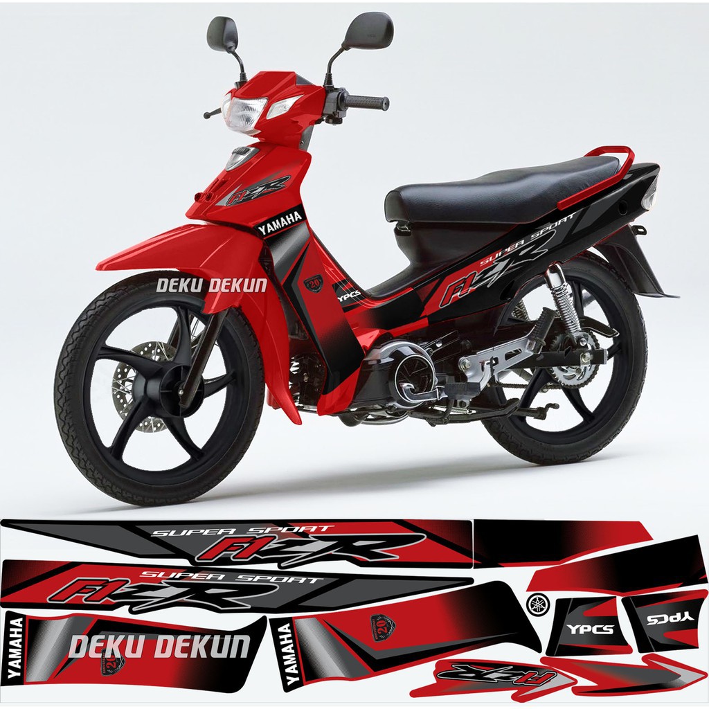 Sticker Cutting F1ZR f1zr Printing Laminasi High Quality Merah Hitam Malaysia Model