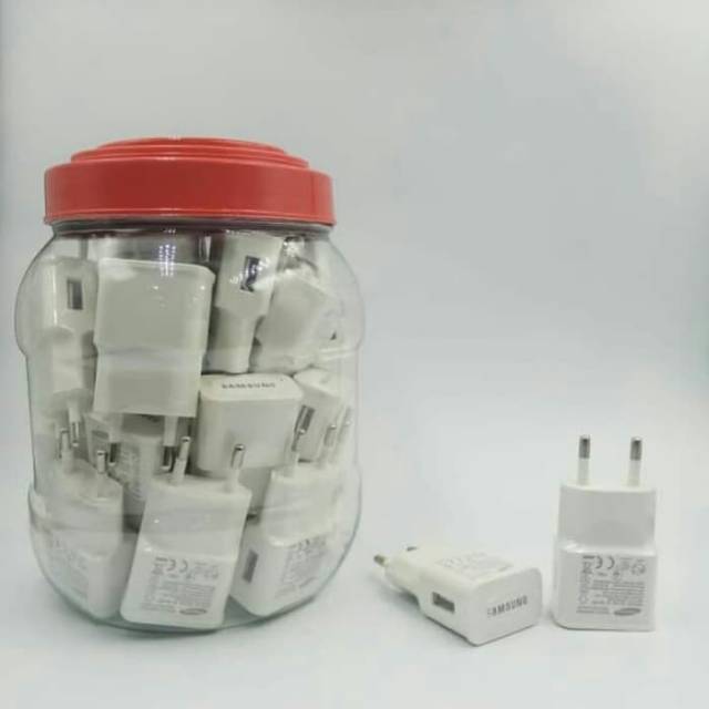 TERMURAH  Batok Samsung Kepala Charger Casan Toples Isi 25pcs