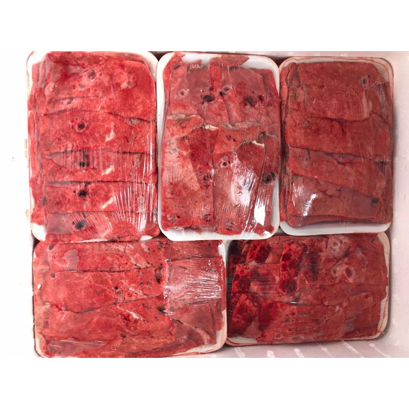 

AUS Frozen Beef Lungs Slice /Paru Sapi Slice [500Gr]
