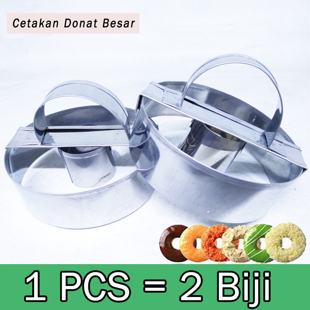 FM - Cetakan donut manual stainless steel isi 2 pcs