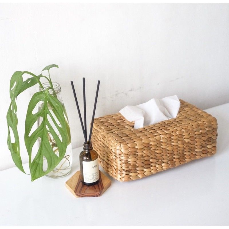 BOX TEMPAT TISU ANYAMAN ECENG GONDOK