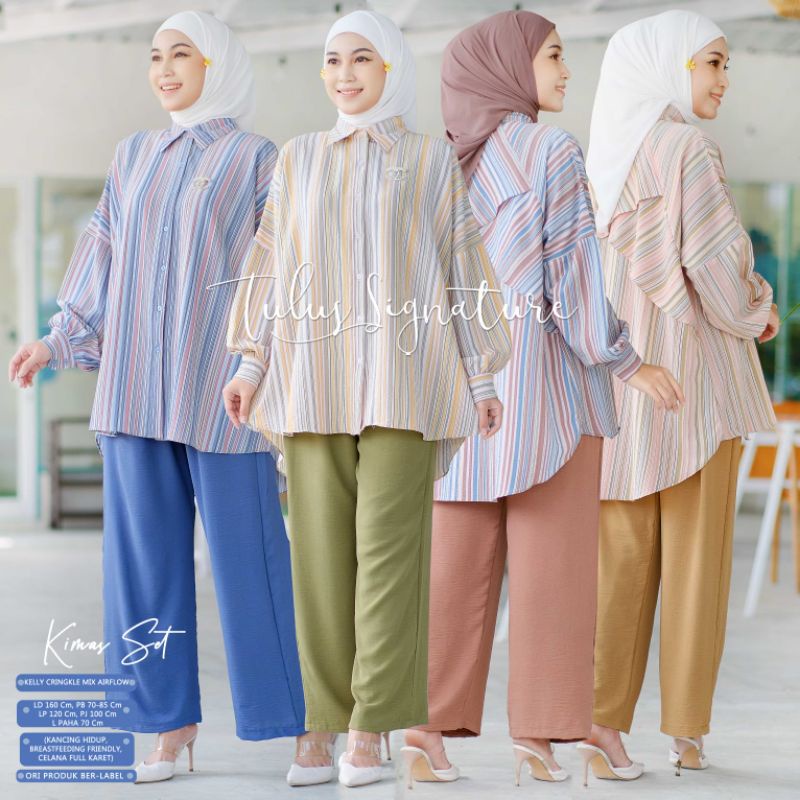 KIMAS SET BY TULUS SIGNATURE / ONE SET WANITA MUSLIMAH / Setelan salur cewek premium