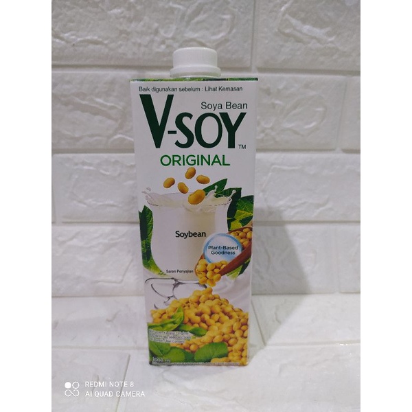 

V-soy Susu Kedelai Original Soya Bean Milk UHT 1 Liter