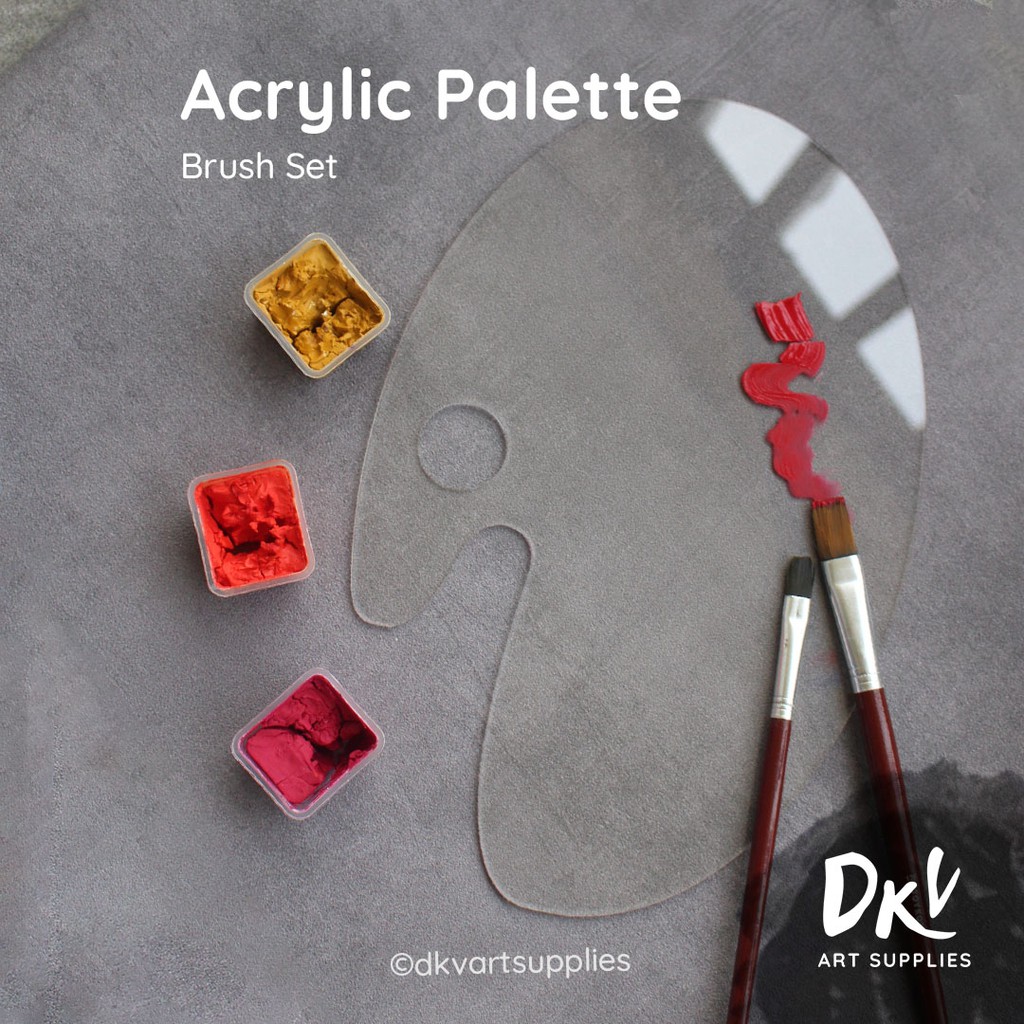 

Palet Akrilik Acrylic oval palette 29x19cm 2mm
