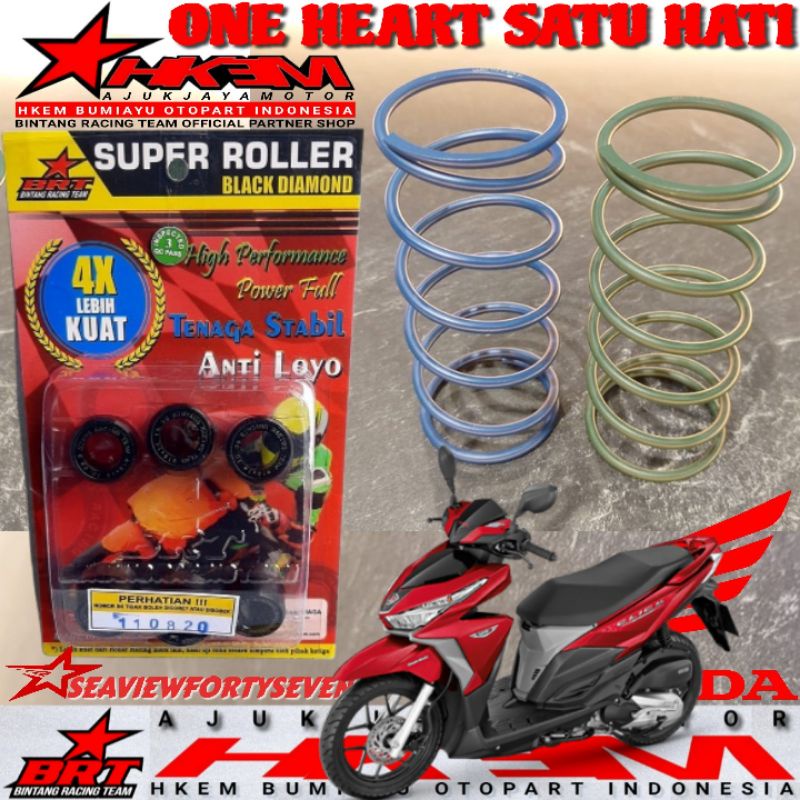 BRT SUPER SPRING 10-15% 20% PERCVT BRT ORIGINAL PAKET AKSELERASI VARIO 125 150 PERCVT ROLLER RACING 