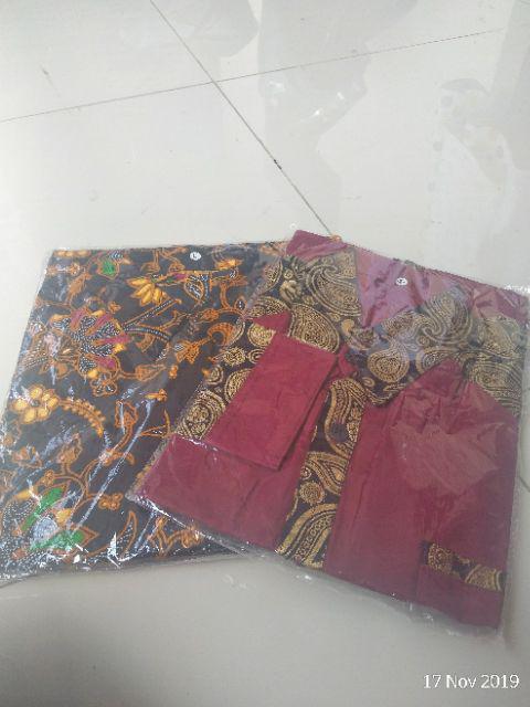Havi Batik Hrb026 Kemeja Panjang Pekalongan M L Xl Sogan Tulis Halus Kemeja Batik