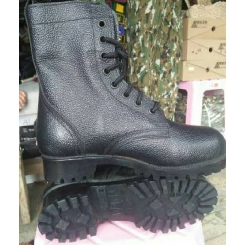 Sepatu Pdl kulit jeruk jatah tni ad asli pembagian
