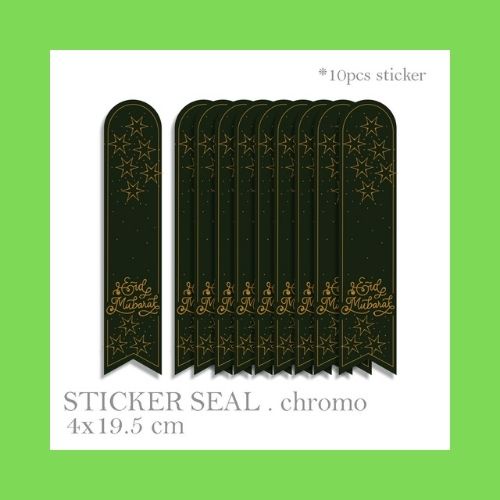 

Sticker Toples Idul Fitri Stiker Label Stiker Segel Box Motif Ied Mubarak Lebel Kemasan Kue Ramadhan Kareem 4 x 19.5 cm (20pcs)