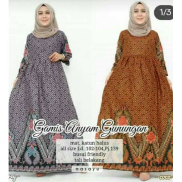 Gamis anyam gunungan