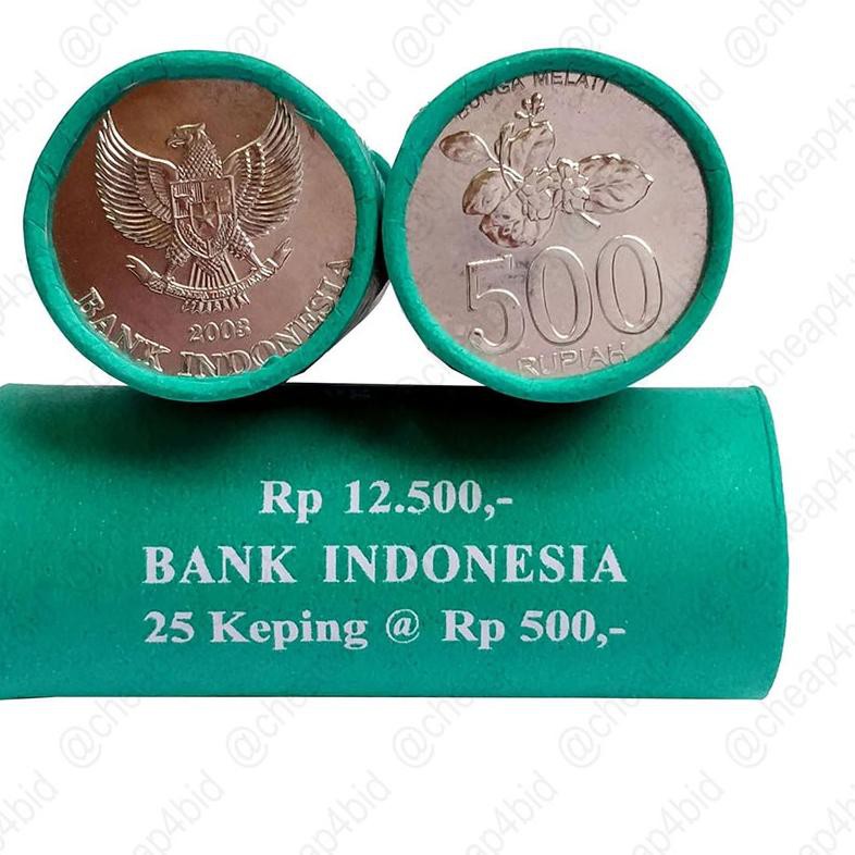 凸 ( ͡❛ ͜ʖ ͡❛)凸 KOIN 500 RUPIAH 2003 - 1 DUS / BOX - 500 KEPING / 20 ROLL ♓