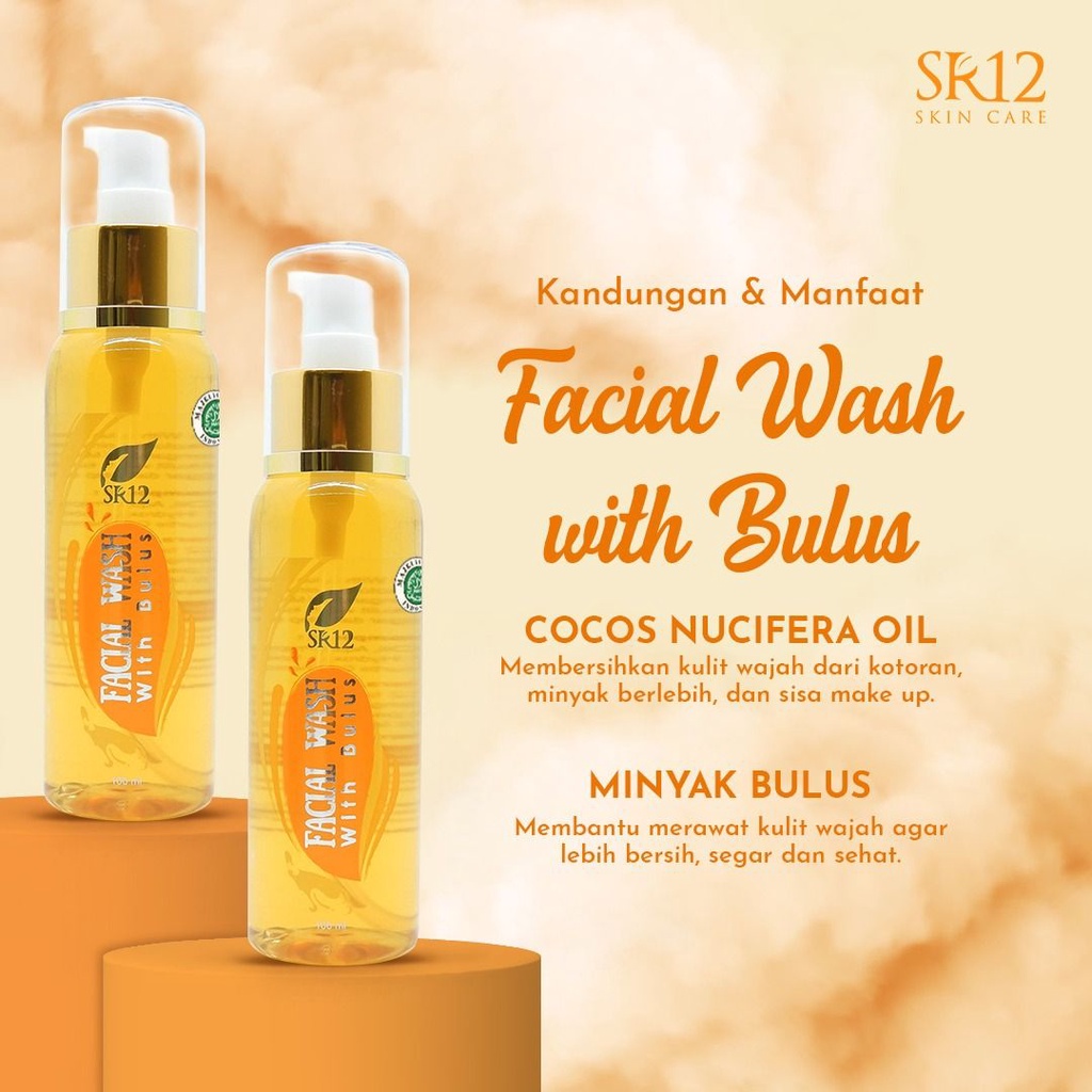 FACIAL WASH BULUS SR12 - SABUN MUKA GLOWING - SABUN WAJAH KULIT BERMINYAK