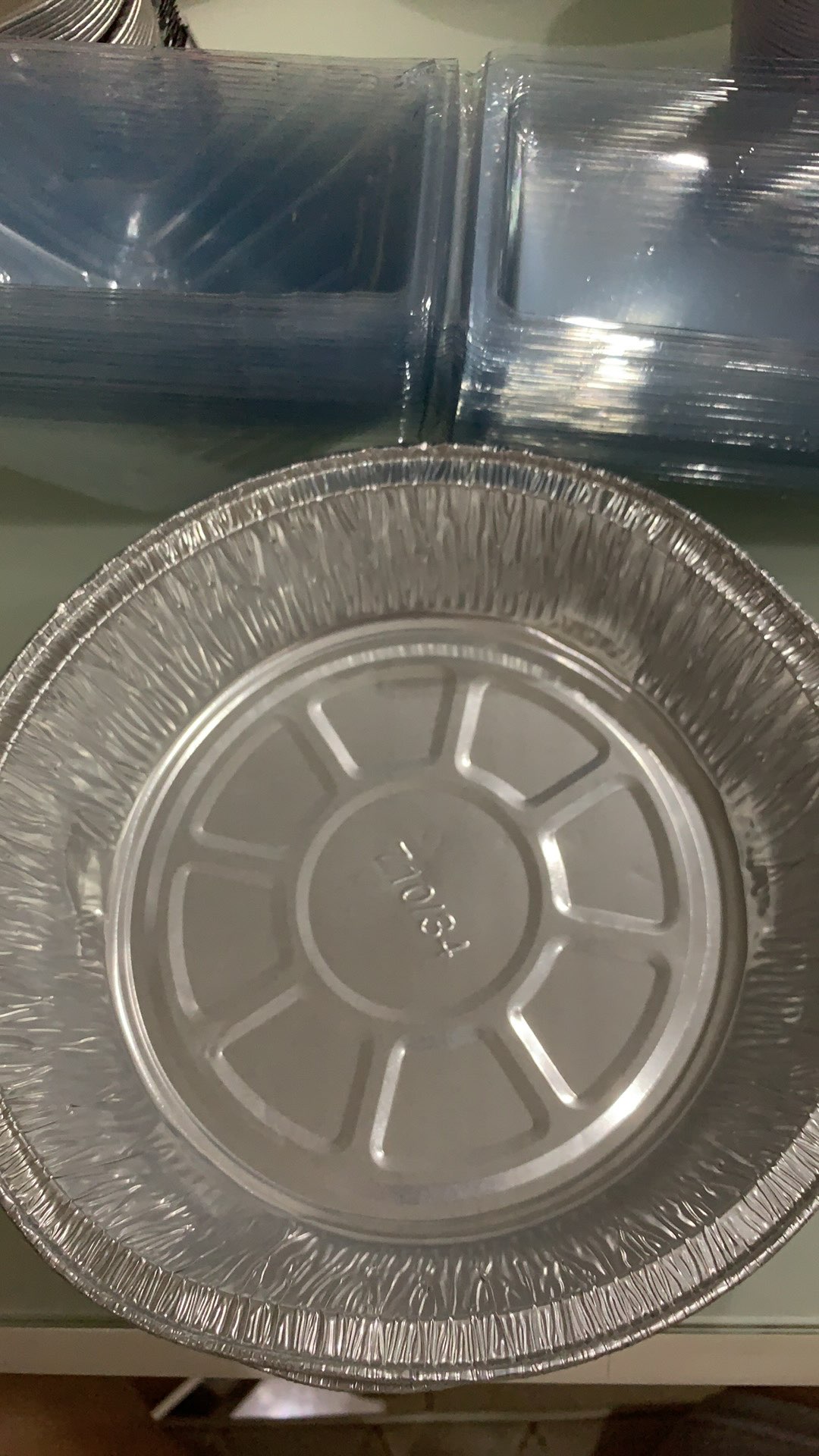 Cup Wadah Aluminium Rx 725+tutup Foil Bulat Diameter 18cm (10pc)