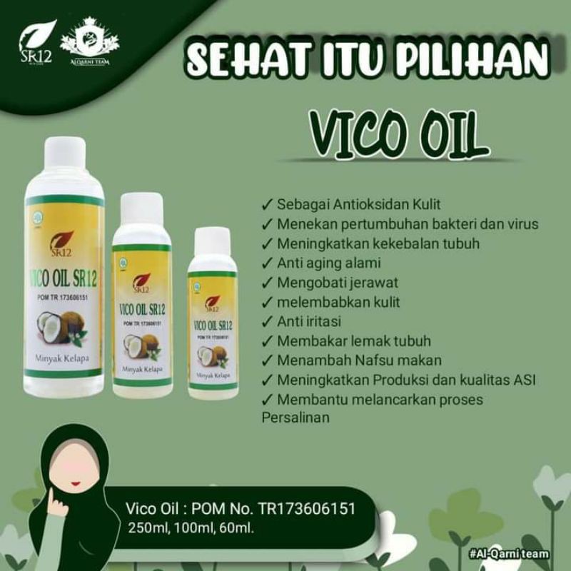 Vico oil 250ml dari SR12 herbal berkwalitas BPOM halal