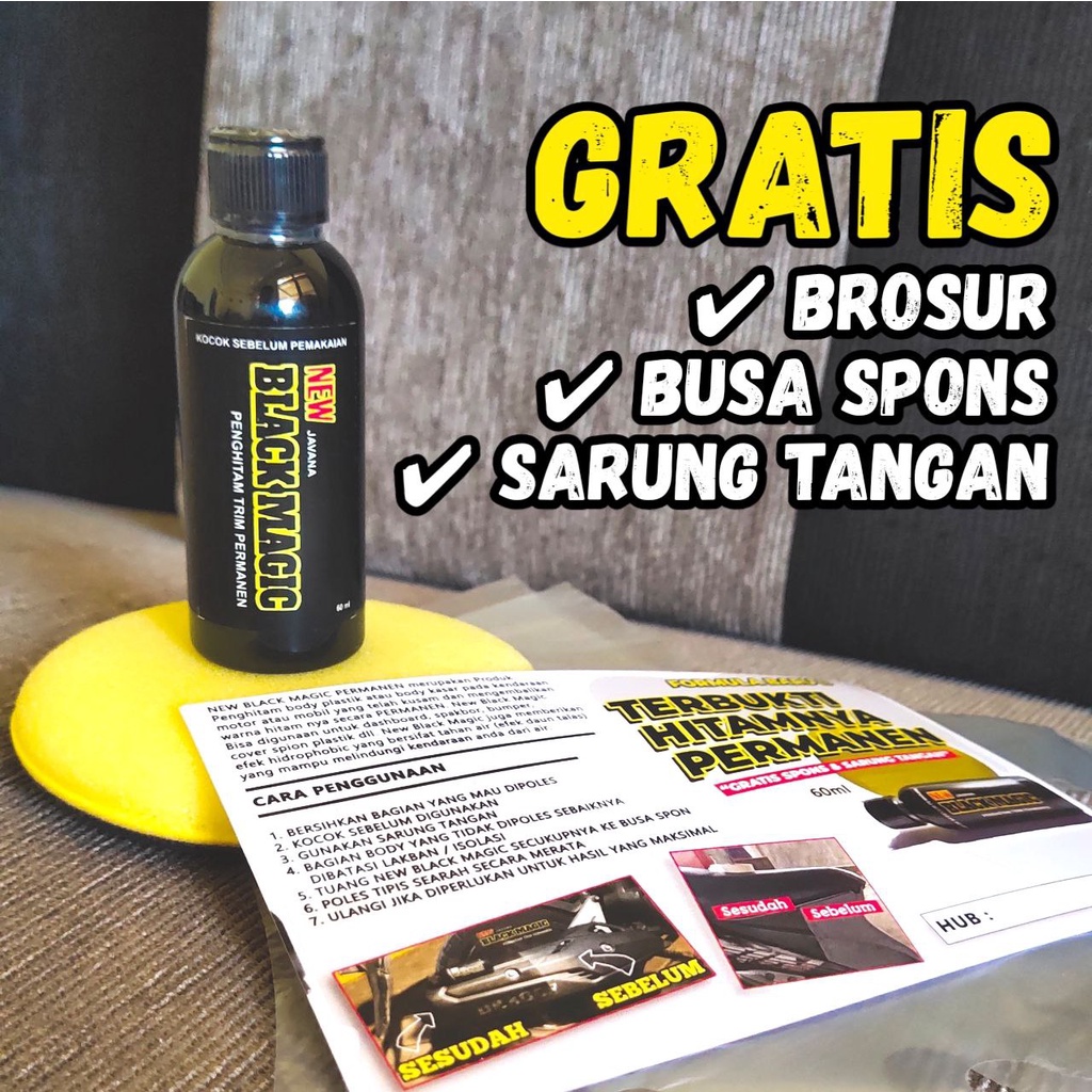 Black Magic Motor - Penghitam Body Motor - Black Magic Penghitam Bodi Motor 60ml / 100ml