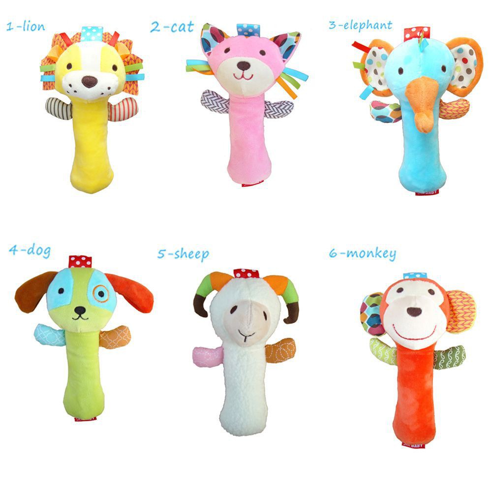 Rattle Stick S K K Baby Squeeze Me Mainan Kerincingan Bayi Boneka Hewan