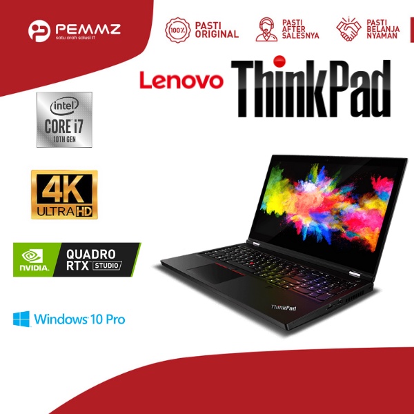 Lenovo  Workstation Thinkpad P15 Gen 1 i7-10750H - RAM 64GB - SSD 1TB - RTX3000 6GB - 15.6 UHD 4K - 