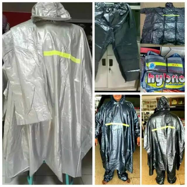 Jas Hujan Poncho Lengan Celana Hybrid Dolphin 672 / Ponco + Celana Murah Jumbo Tebal Terlaris Laris