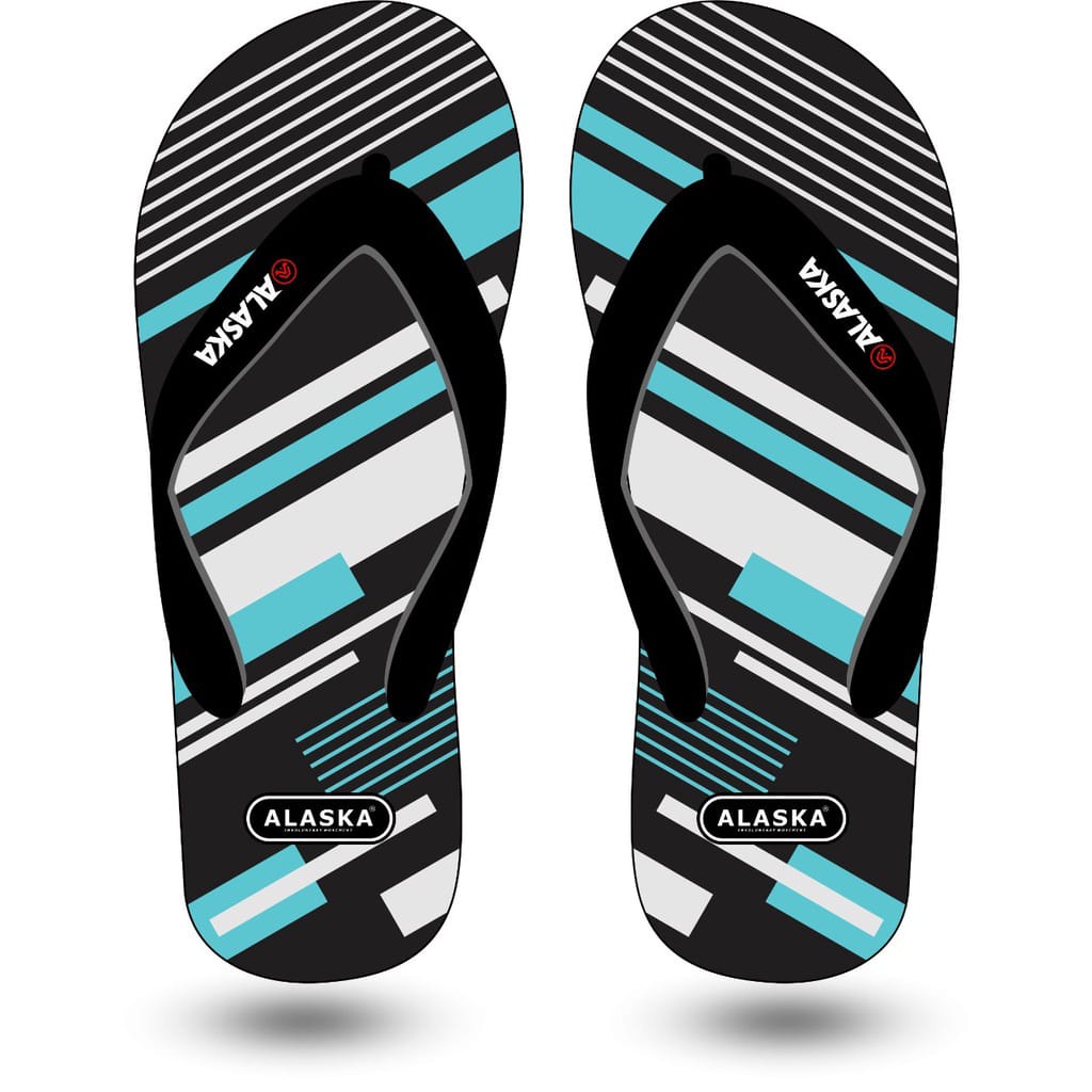 Sandal Jepit Pria Distro Kekinian terbaru termurah - Sandal Jepit Pria Printing Merk ALASKA