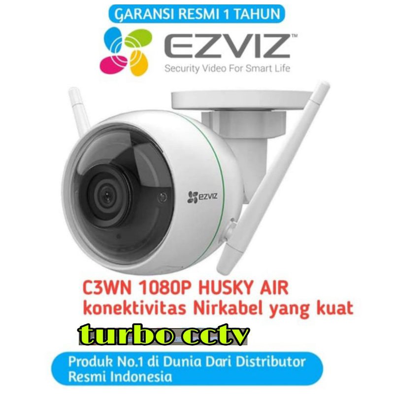 IP Camera Outdoor Ezviz Husky Air 2 MP 1080P C3WN Sudah Dapat Adaptor