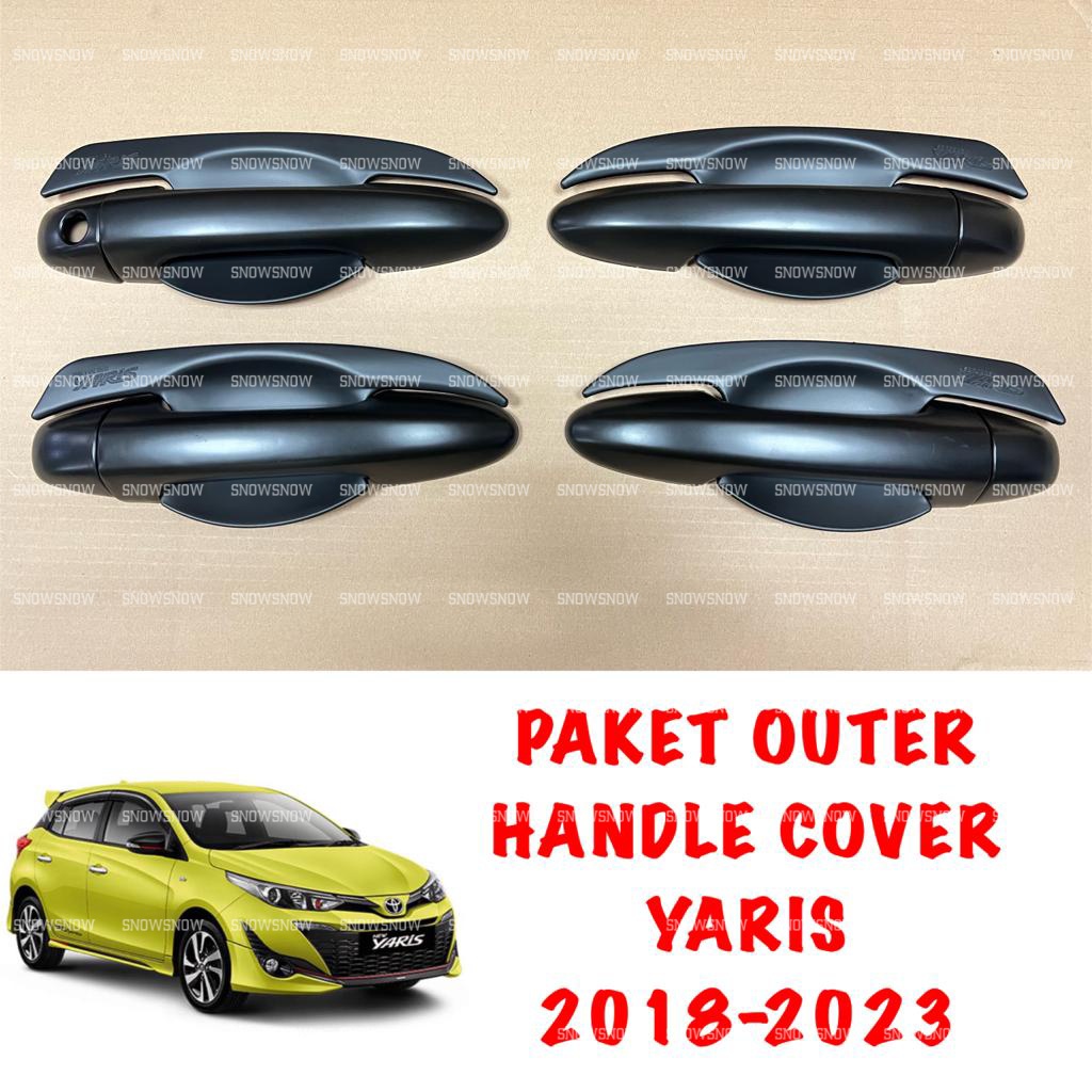 Paket Outer Handle Cover All New Yaris 2018 2022 2023 GR SPORT Hitam