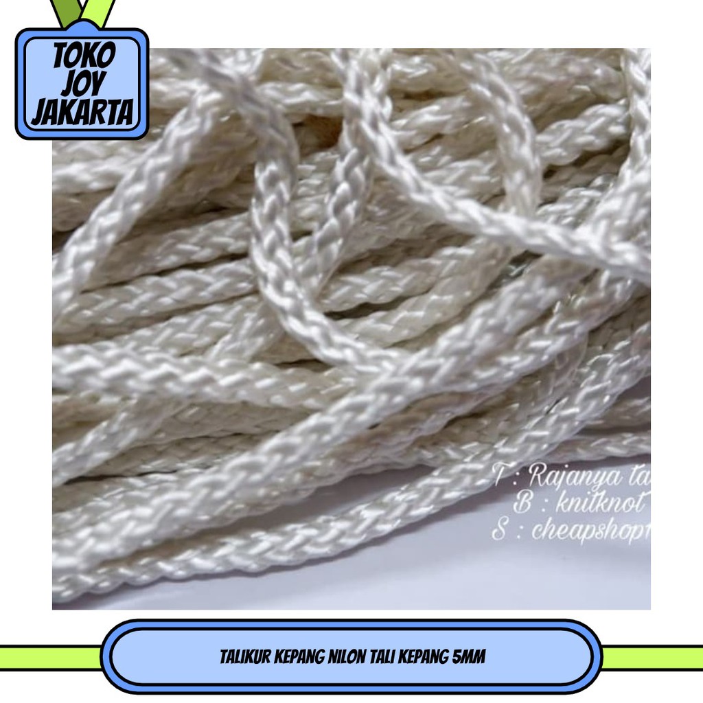 talikur kepang nilon tali kepang 5mm