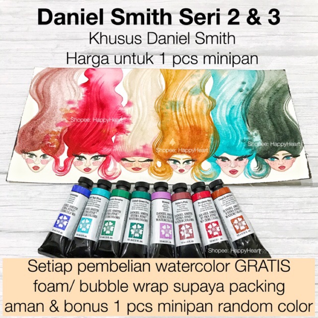 

Daniel Smith Seri2 dan Seri3 Watercolor Cat Air Share tube
