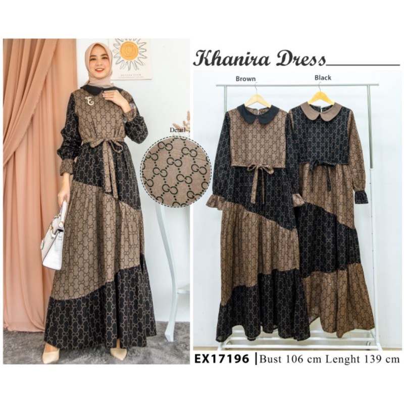 KHANIRA DRESS BY EXTU / GAMIS GUCCI / GAMIS GUCCI EXTU / GAMIS TERBARU / MIDI DRESS EXTU / MIDI DRES
