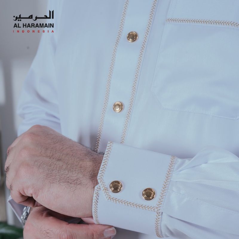GAMIS HAROMAIN | JUBAH ALHARAMAIN PREMIUM BIRDIR MANSET TERBARU KUALITAS PREMIUM KAIN POLYSTER KOREA