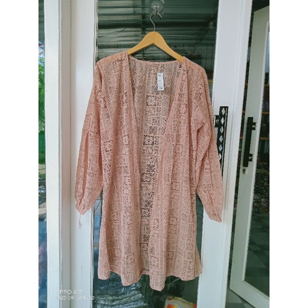 Kardigan brukat/promo long outer brukat/outer cardy wanita-Coksu