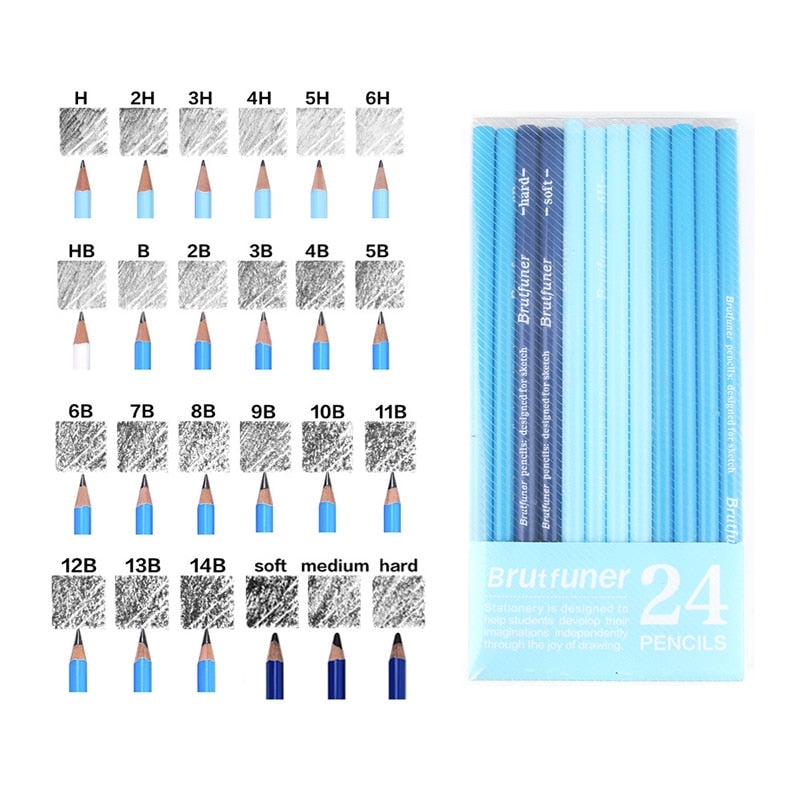 

Brutfuner Drawing Pencil Set 24 / Pensil Lukis Sketsa Set Lengkap