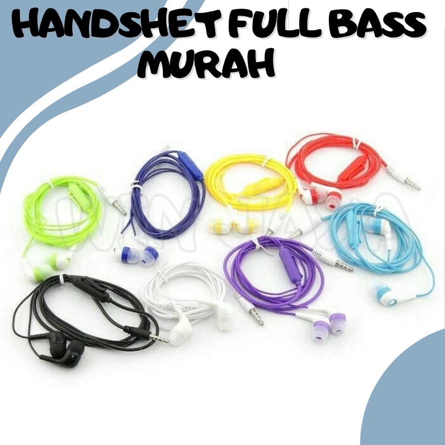 HEADSET FULL BASS NON MIC HANDSFREE UNIVERSAL EARPHONE PREMIUM MURAH