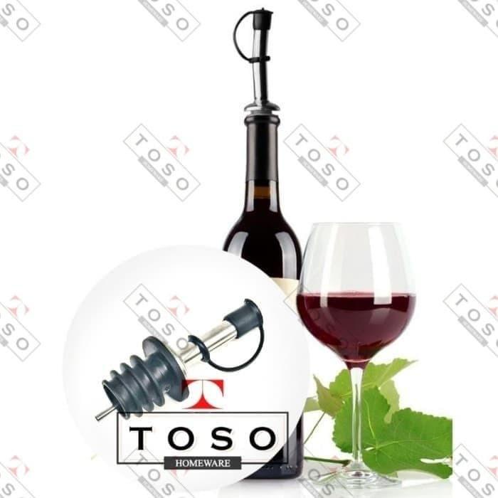 

Pourer Stainless Wine Stopper With Lid Tutup Botol Sirup Minyak Bottle Bisa COD