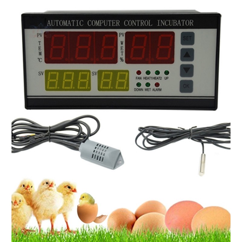 XM-18 CONTROLER INCUBATOR AUTOMATIC INCOBATOR INDUSTRIAL INCUBATORS HUMIDITY TEMPERATURE PROBE 4.0