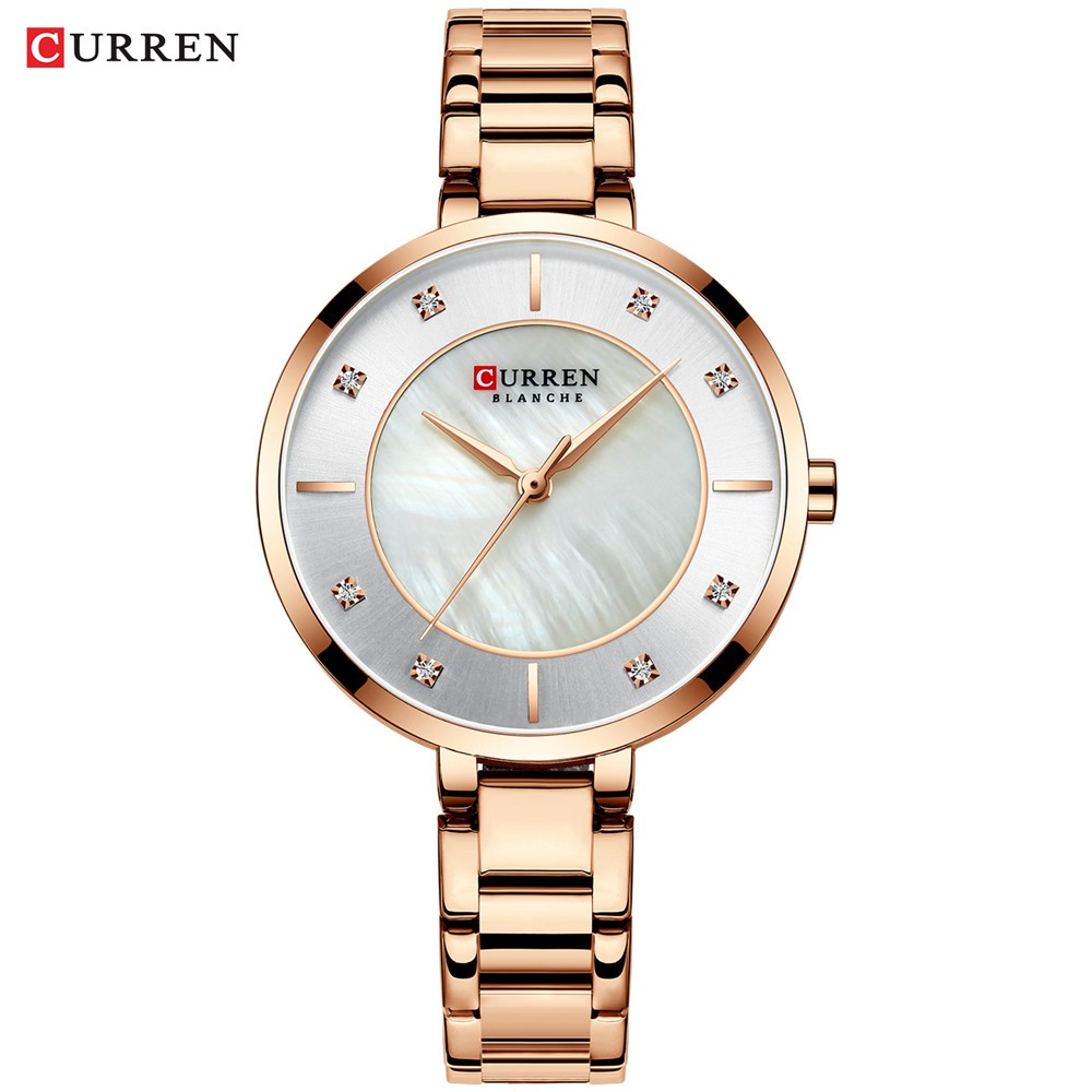 

Jam Tangan Wanita Curren Ladies Watch Fashion Simple Stainless Steel Waterproof Ladies Watch + Box
