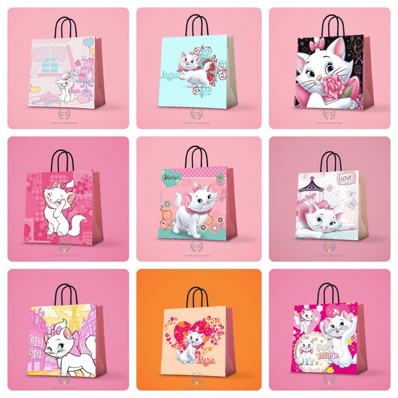 paper bag custom Marie the Cat/ Goodie bag lucu/ Hampers ulang tahun/ tas kertas/hampers ultah