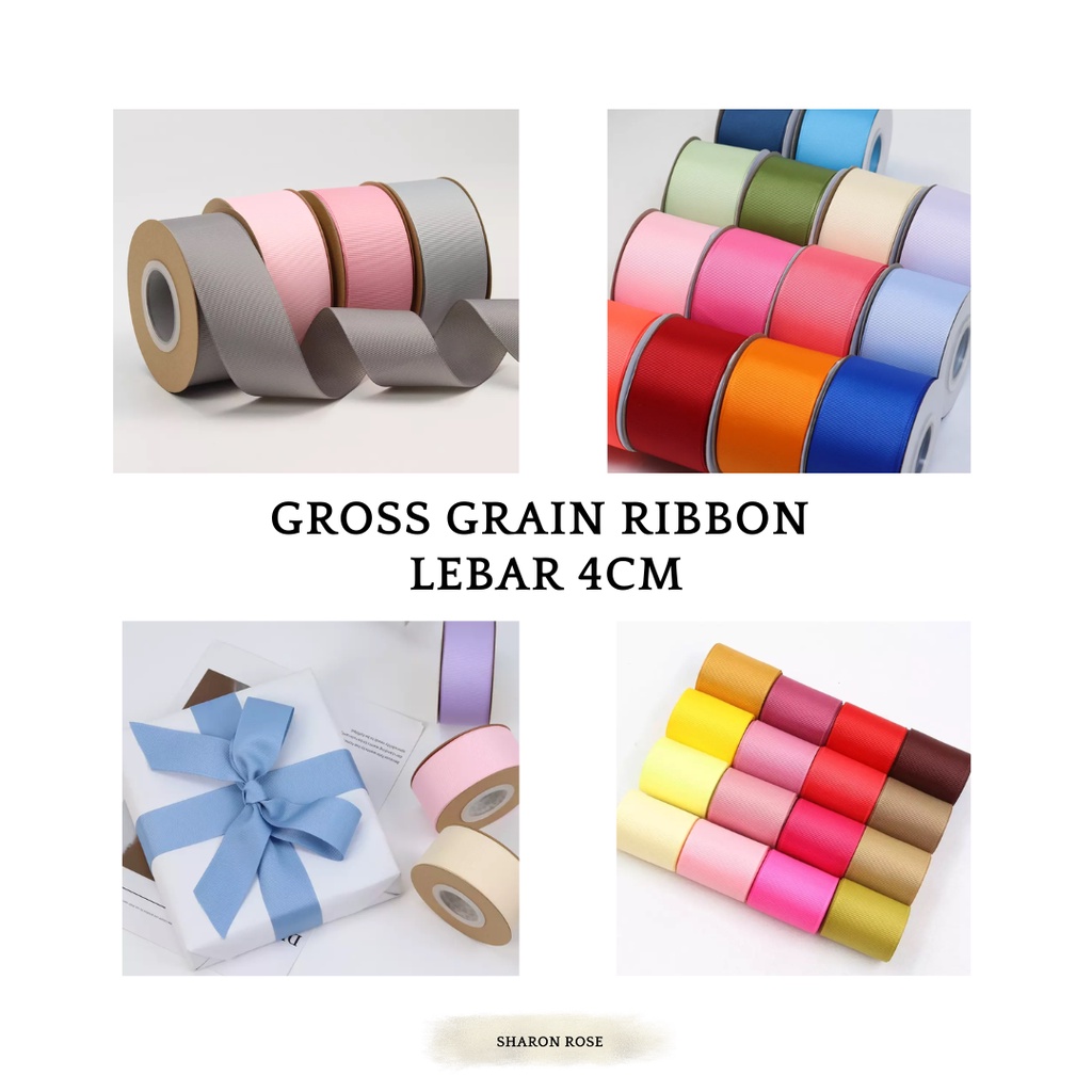 

PITA GROSSGRAIN IMPORT LEBAR 4CM, HARGA UNTUK PANJANG 1M